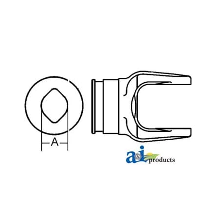 A & I Products Inboard Yoke, used w/ 1b & 1bGA Profile Tubing 3" x3" x5" A-W097120